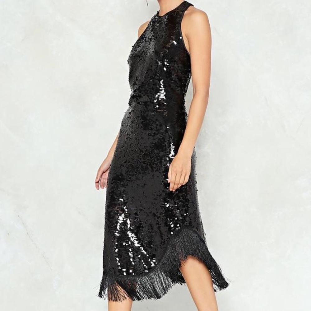 NWOT Nasty Gal Backless Sequin Dress